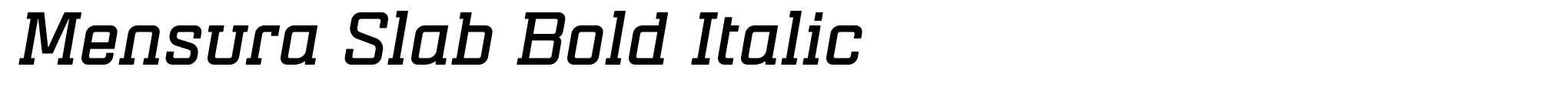 Mensura Slab Bold Italic image